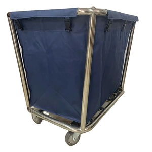 Top Quality Rectangular Laundry Trolley Stainless Steel Serving Cart