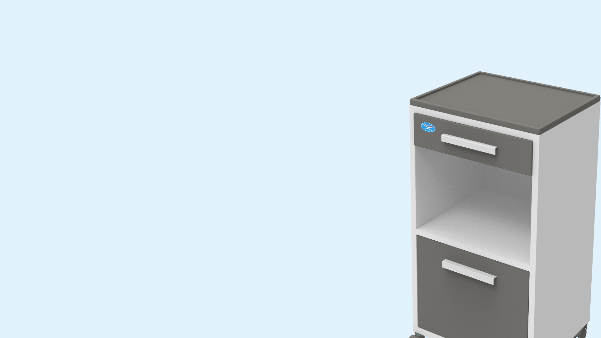 Gita Premium ABS Top Hospital Bedside Locker