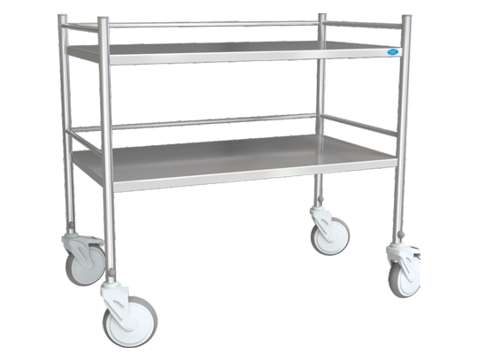 Medium SS Instrument Trolley with Railing