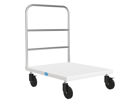 Material Handling Trolley with Folding SS Handle