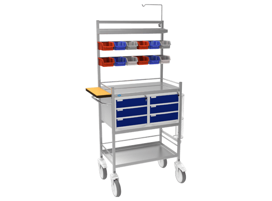 Emergency Crash Cart Trolley SS