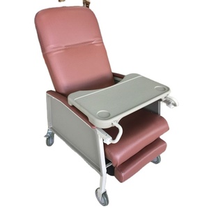 Modern Hospital Phlebotomy Lab Dialysis Chair Synthetic Leather Durable Manual Donor Collection Blood Drawing Donation