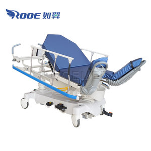 Gynecological Split Leg Patient Transport Trolley Hydraulic Stretcher for Spare Birthing Bed