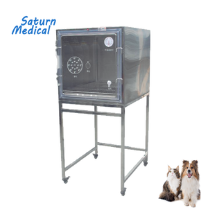 304 Stainless Steel Veterinary Oxygen Cage IV Pole Adjustable