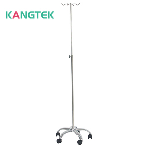 IV Stand With Wheels Stainless Steel Drip Infusion Stand Portable