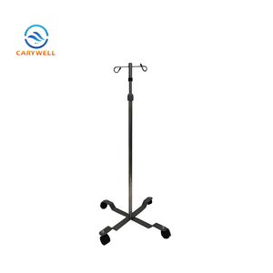 Adjustable Stainless Steel IV Pole Stand Hospital IV Poles With 4 Castors