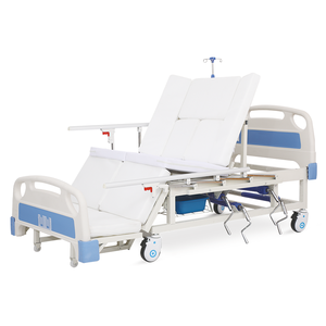 Manual Nursing Bed with Side Turning and Commode Home Care Hospital Patient Bed
