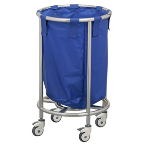Hospital Stainless Steel Linen Medicart Laundry Trolley Cleaning Cart