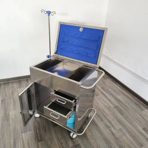 High Quality Stainless Steel Hospital Medical Trolley Anesthesia Cart Medicine Cabinet Nursing Dressing Cart with Drawer