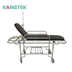 KANGTEK Stainless Steel Adjustable Folding Stretcher Trolley