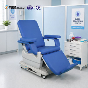 YUDA MEDICAL DMC-01 Hospital Luxury Leather Adjustable Back Section Patient Highest End Dialysis Chair Blood Sample Chair