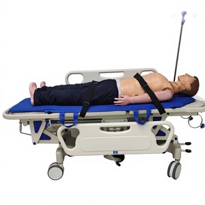 Medical Hospital Bed Hydraulic Lifting Flat Cart Emergency Rescue Surgical Patient Transfer Bed