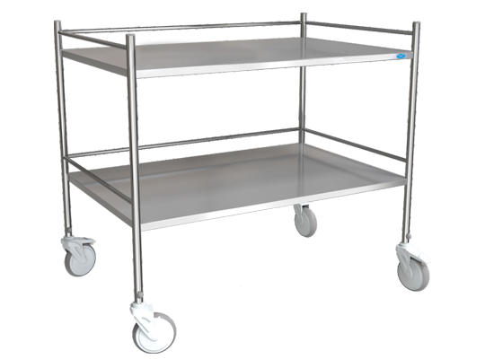 Big SS Instrument Trolley with Railing